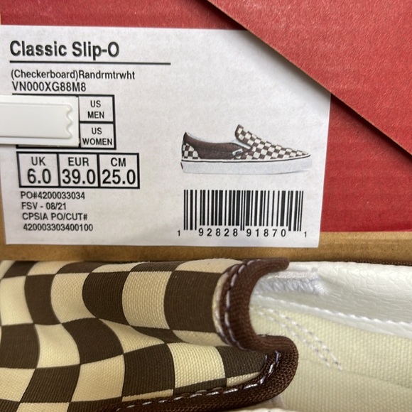 Vans Classic Slip-On Checkerboard Randrm / True White WMNS - Picture 16 of 16